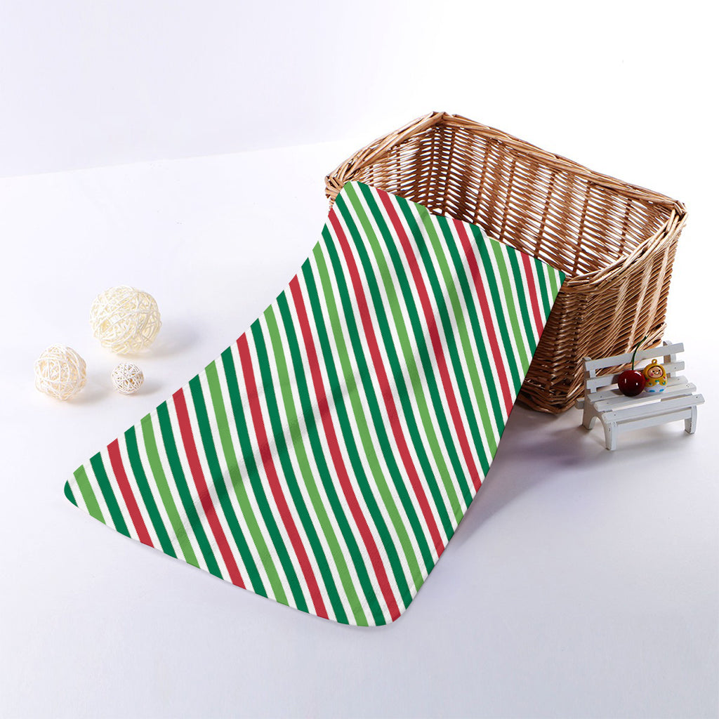 Merry Christmas Stripes Pattern Print Towel