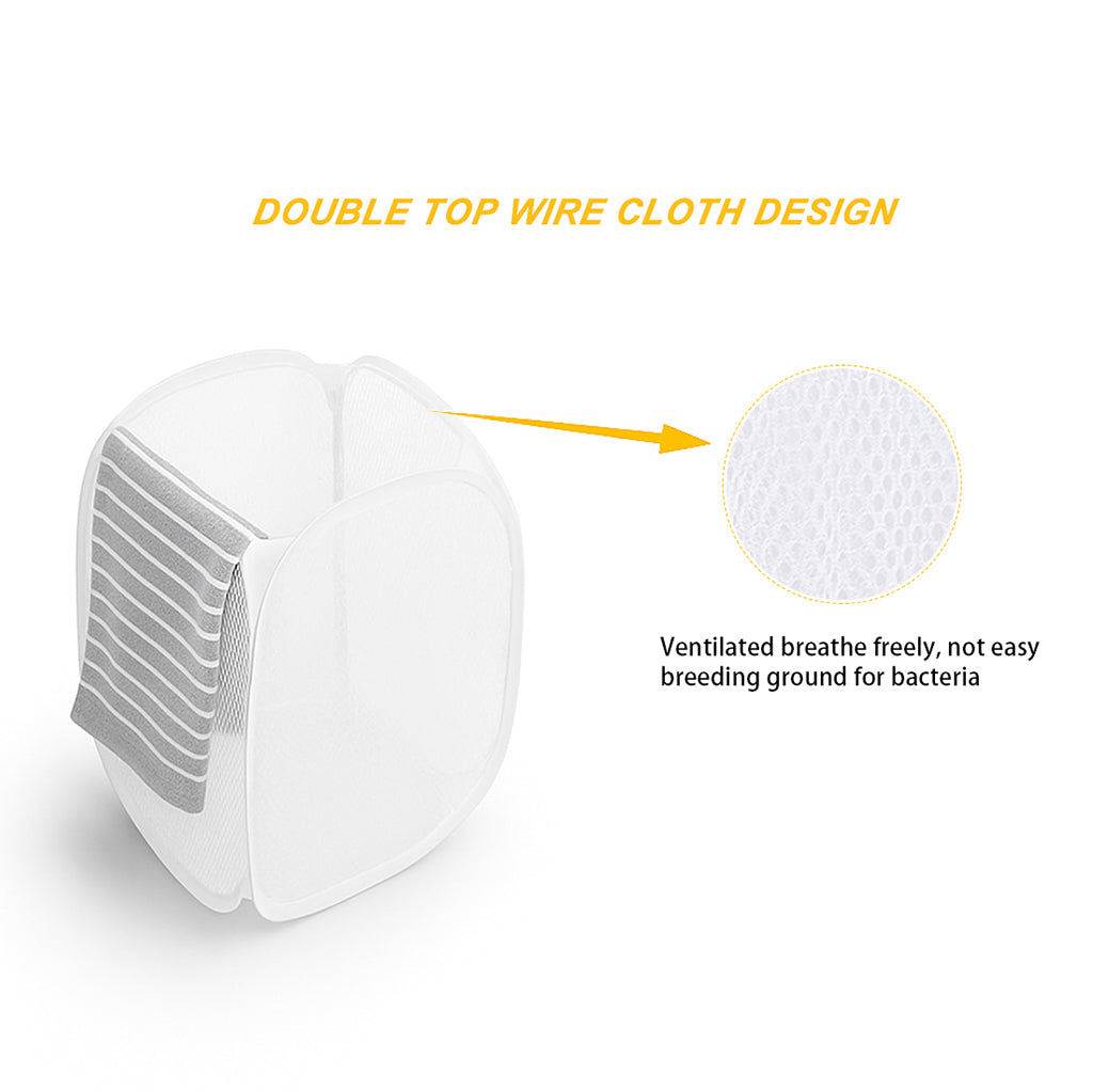Red Apple Fruit Pattern Print Mesh Laundry Hamper