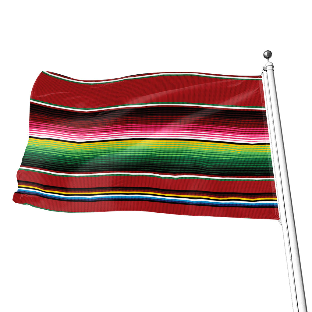 Mexican Serape Blanket Pattern Print Flag