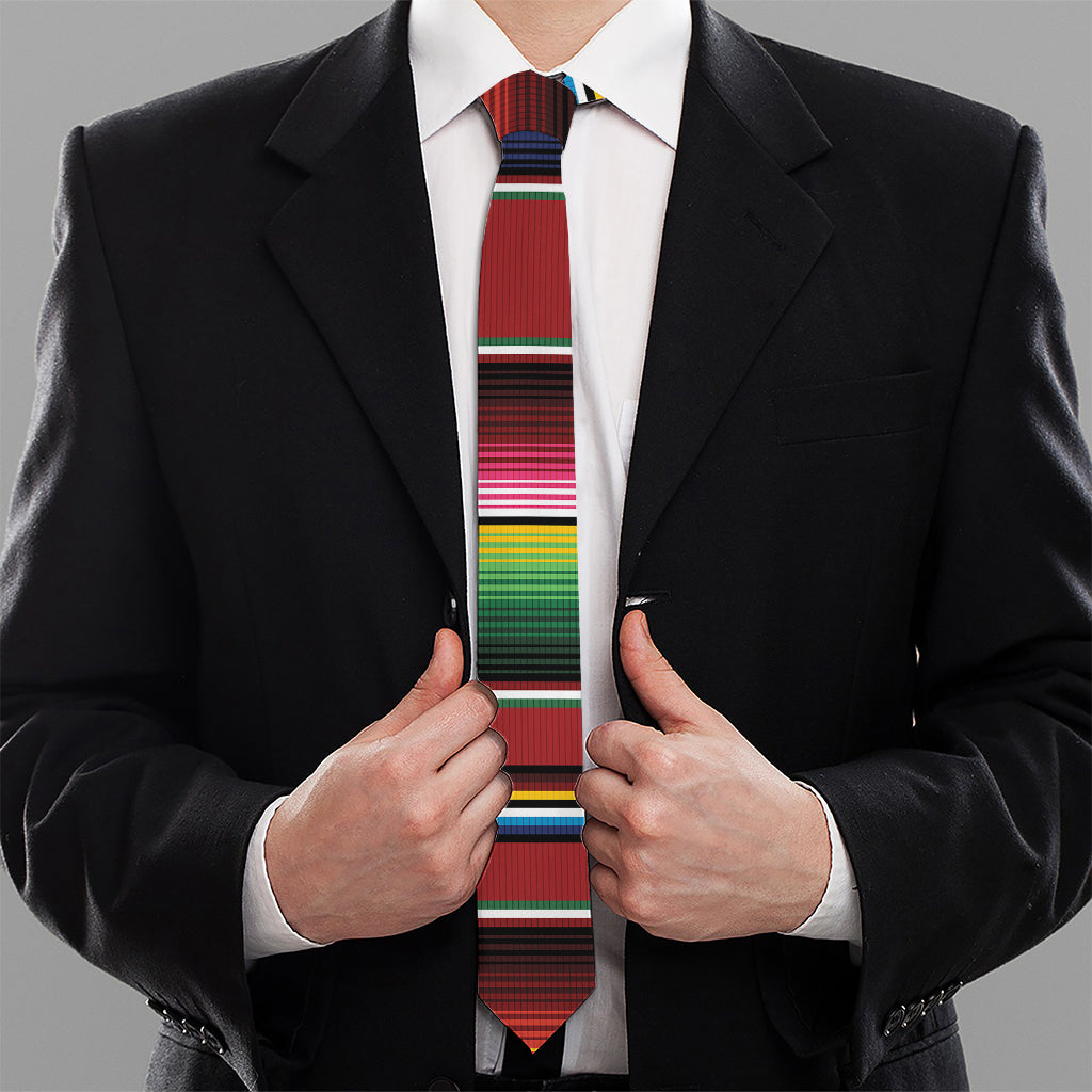 Mexican Serape Blanket Pattern Print Necktie