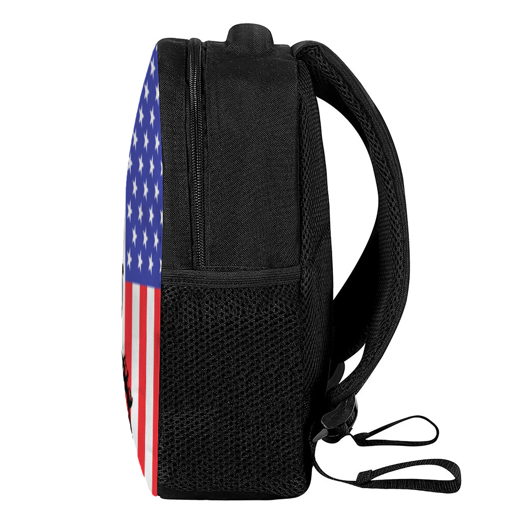 Military American Flag Print Casual Backpack