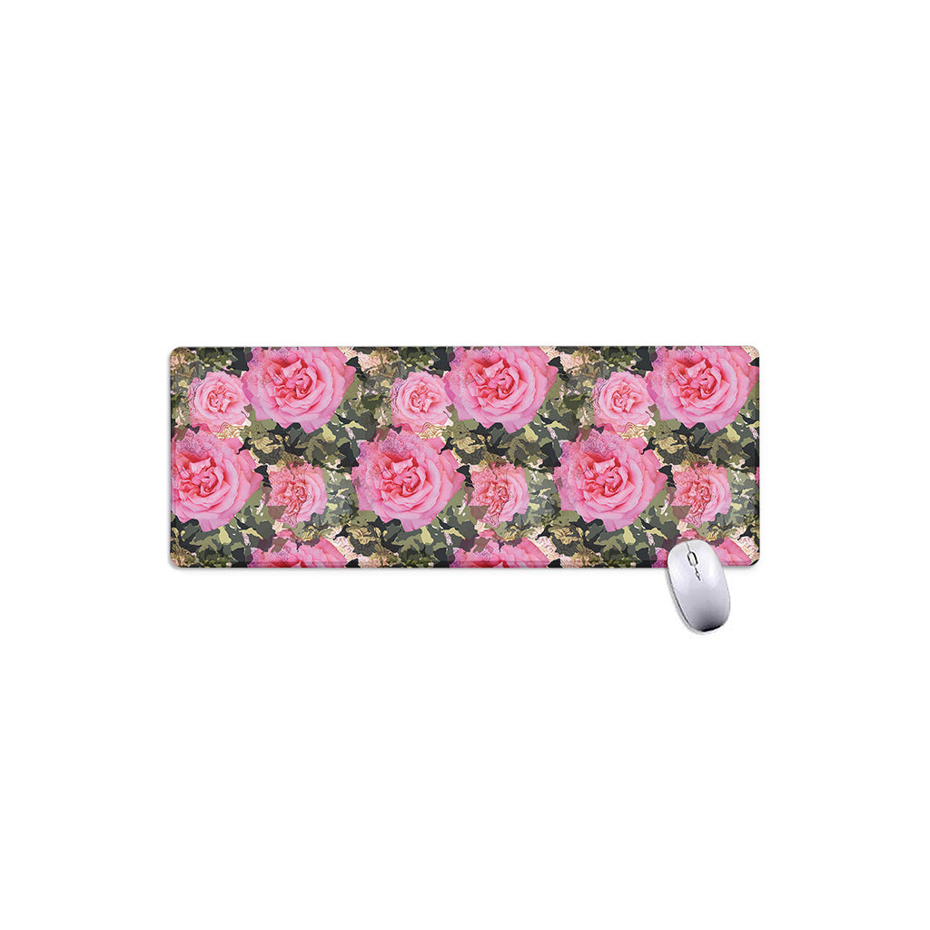 Military Camouflage Flower Pattern Print Extended Mouse Pad