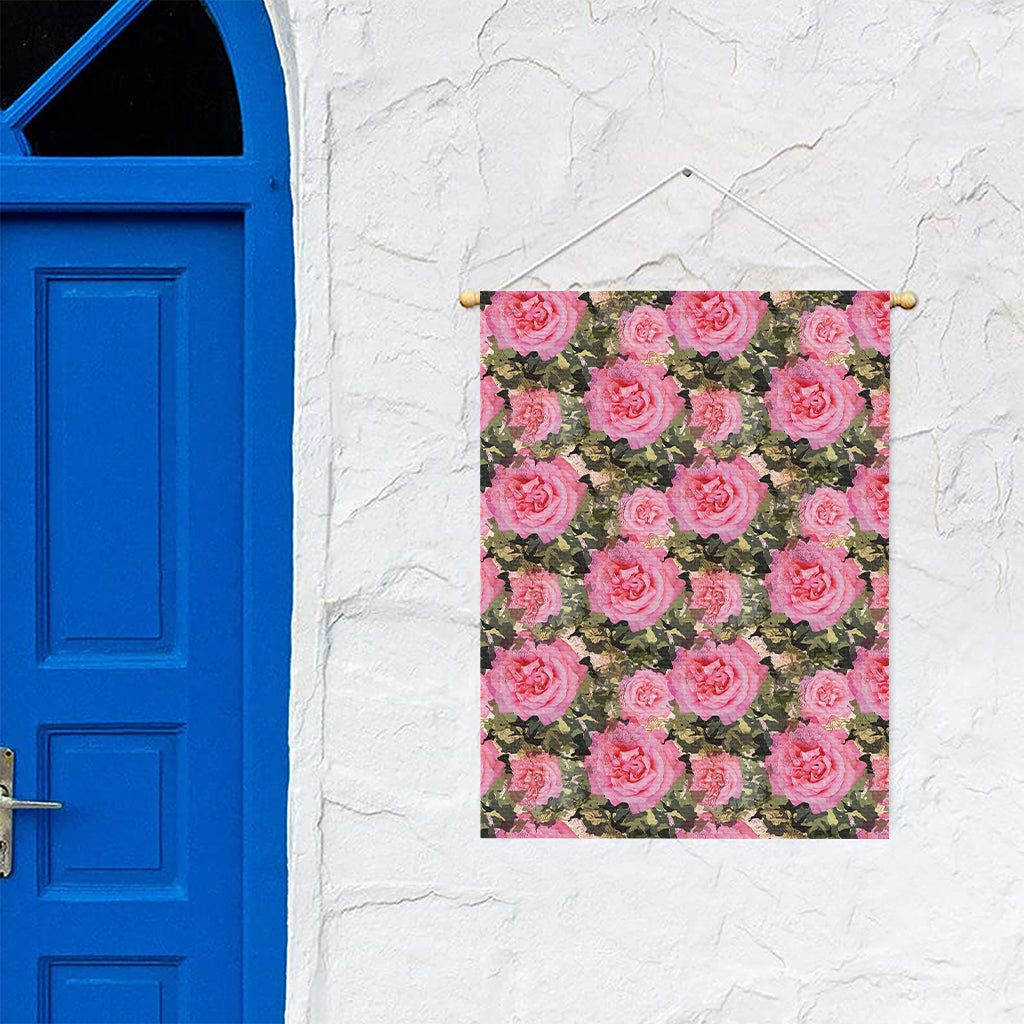 Military Camouflage Flower Pattern Print Garden Flag