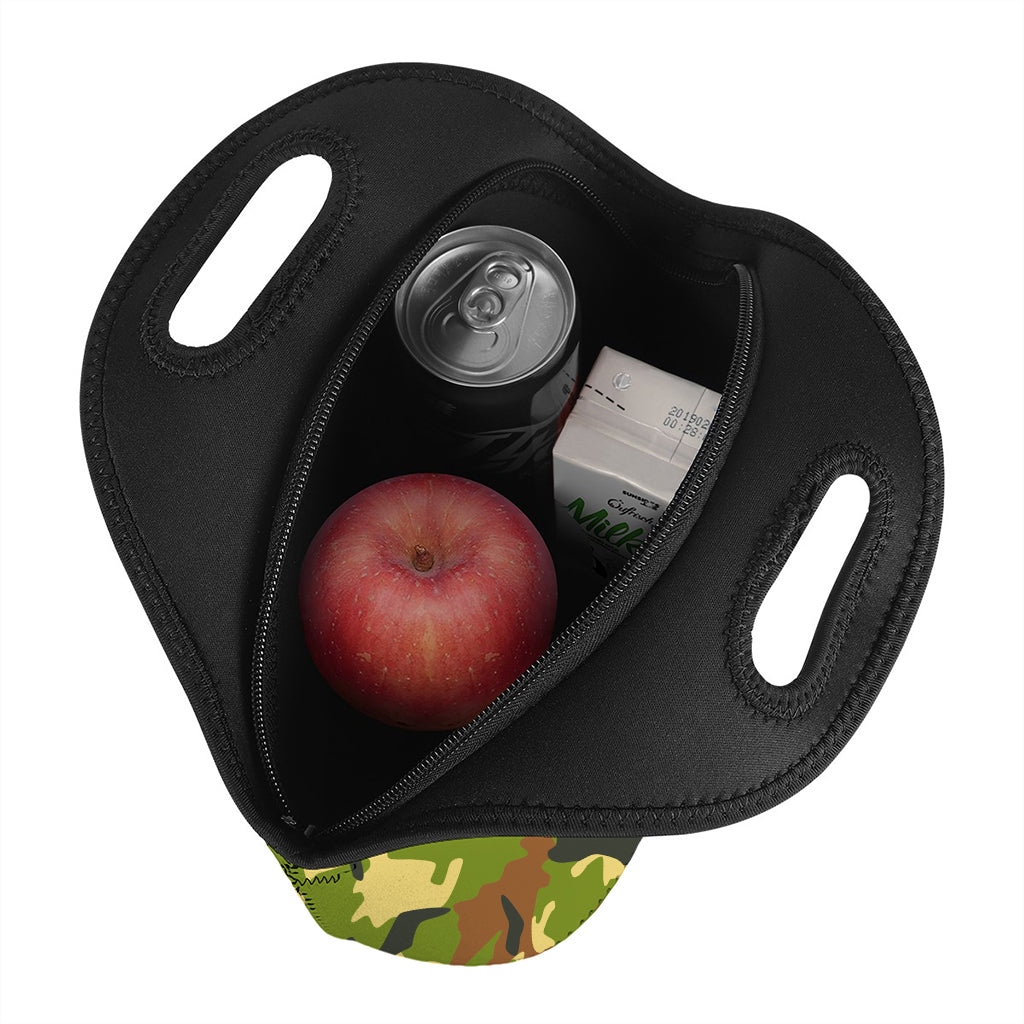 Military Camouflage Print Neoprene Lunch Bag
