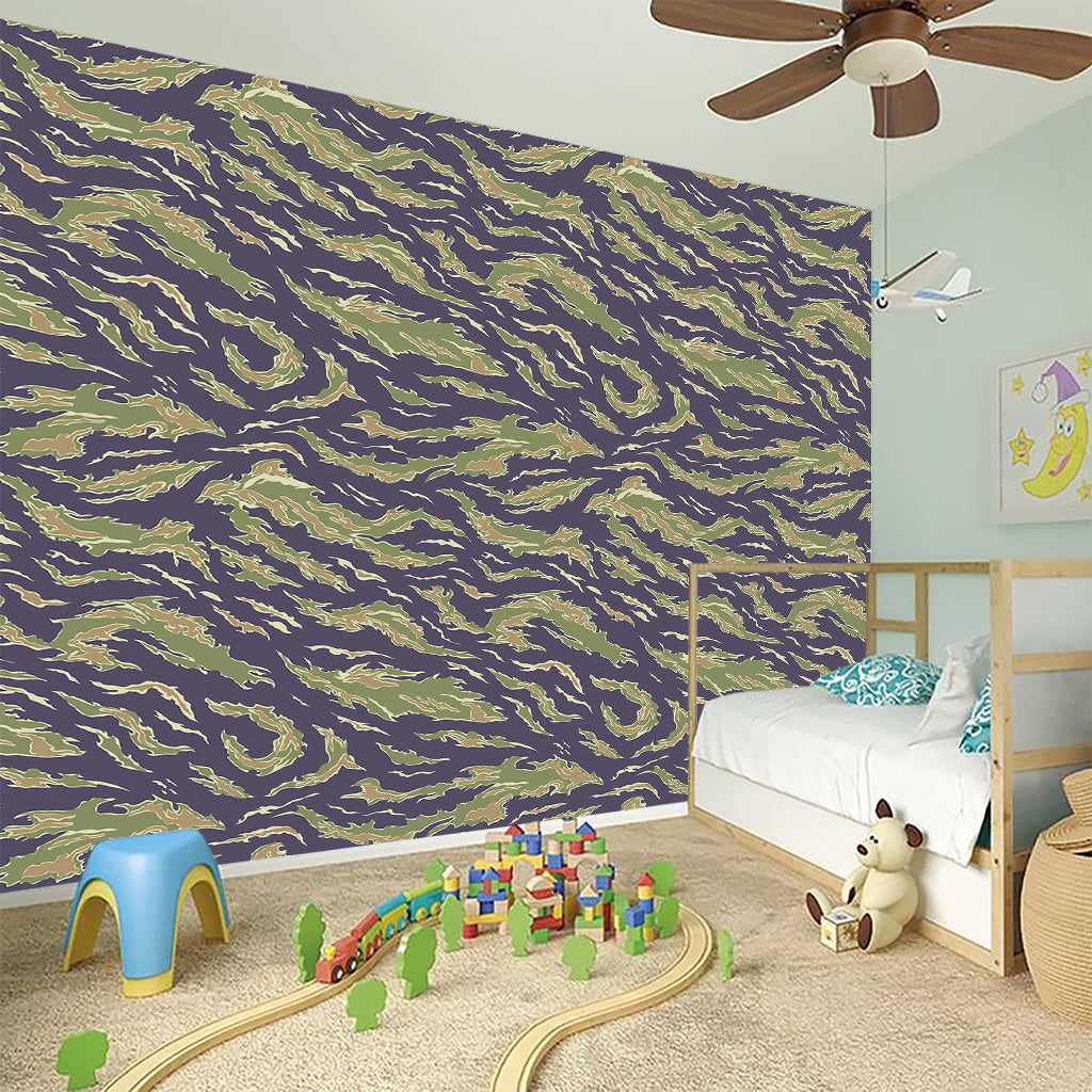 Military Tiger Stripe Camouflage Print Wall Sticker