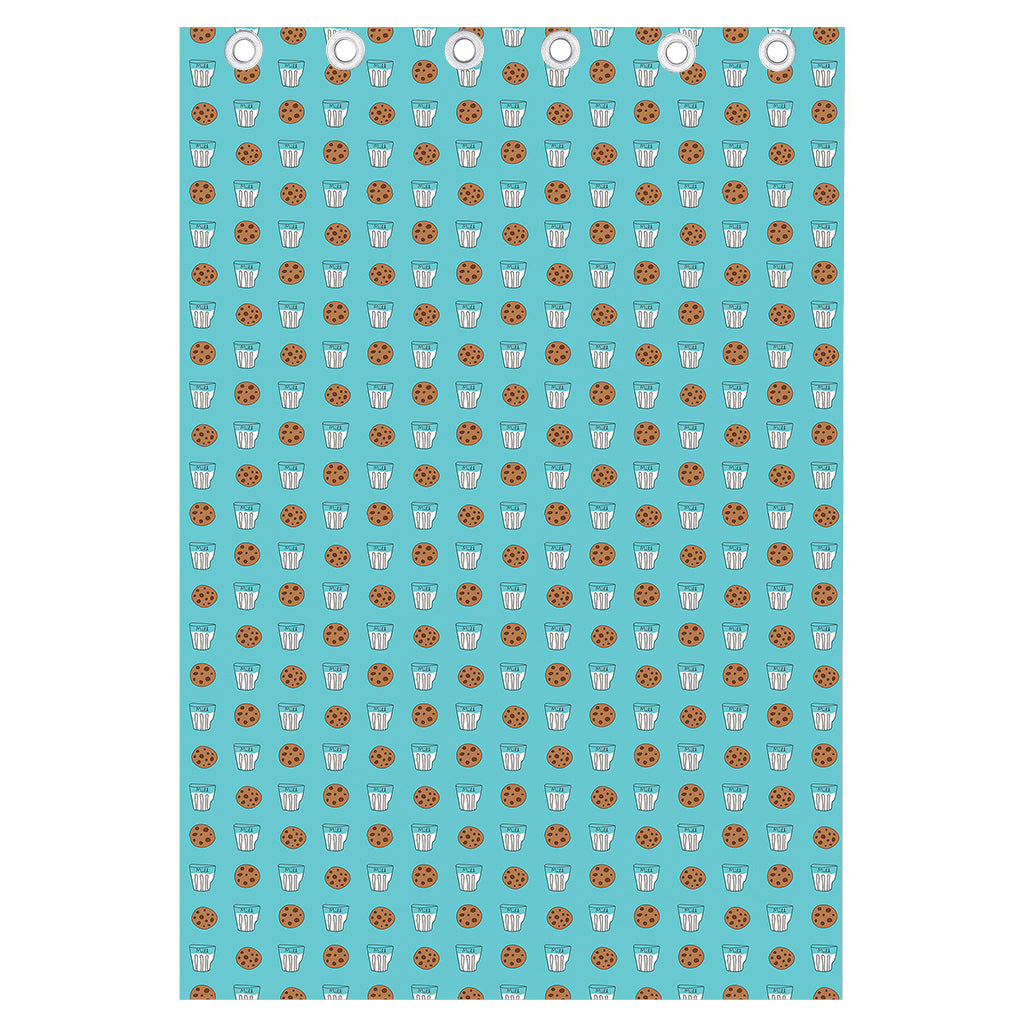 Milk And Cookies Pattern Print Curtain