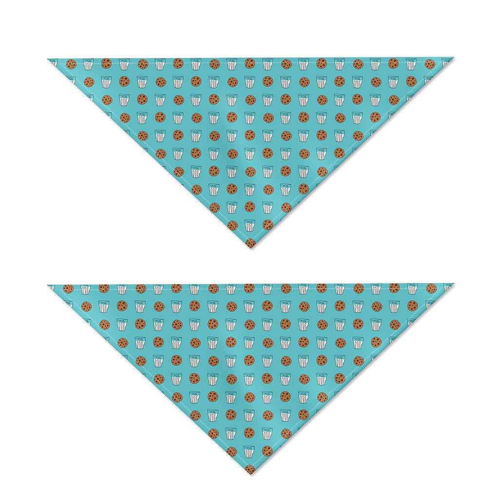 Milk And Cookies Pattern Print Dog Bandana