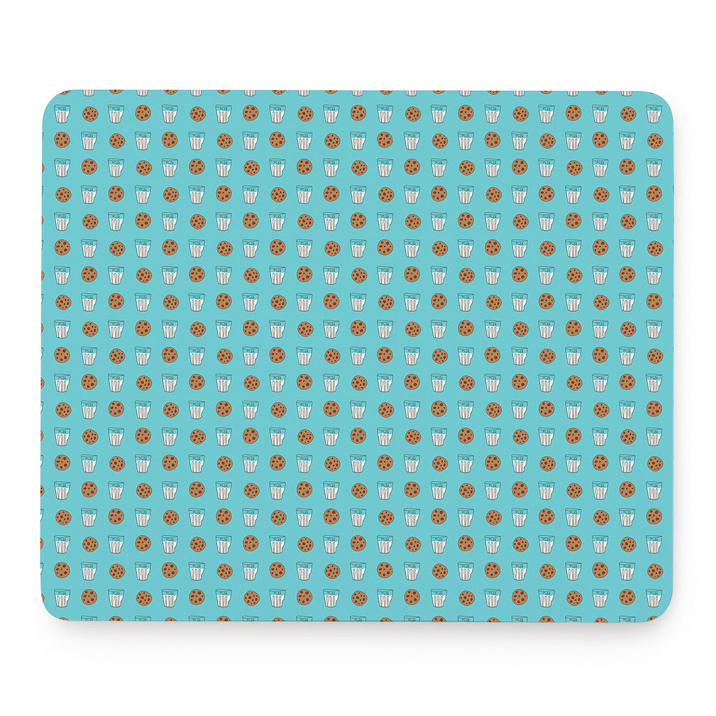 Milk And Cookies Pattern Print Mouse Pad