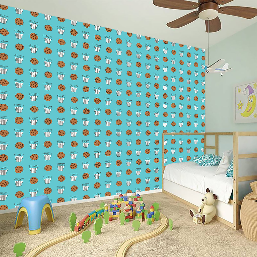 Milk And Cookies Pattern Print Wall Sticker