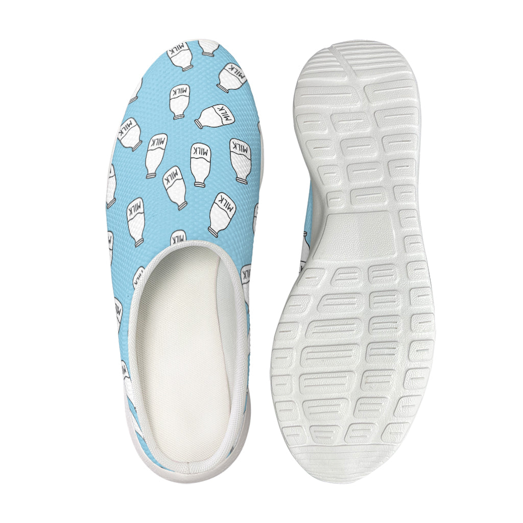 Milk Bottle Cartoon Pattern Print Mesh Casual Shoes