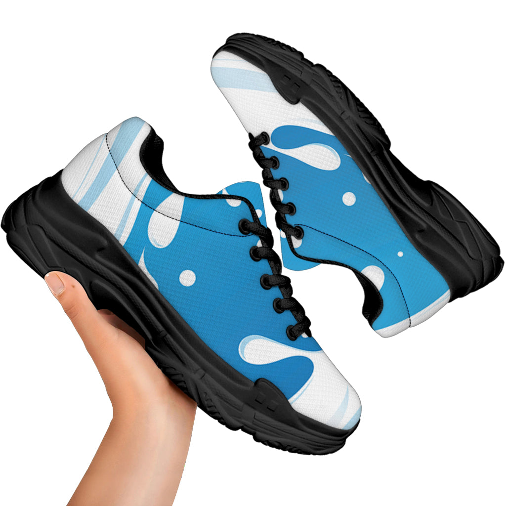Milk Print Black Chunky Shoes
