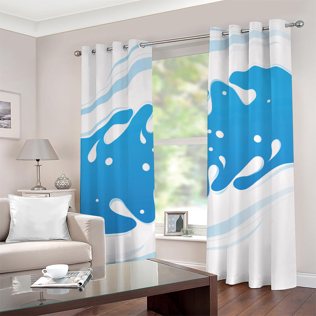 Milk Print Grommet Curtains