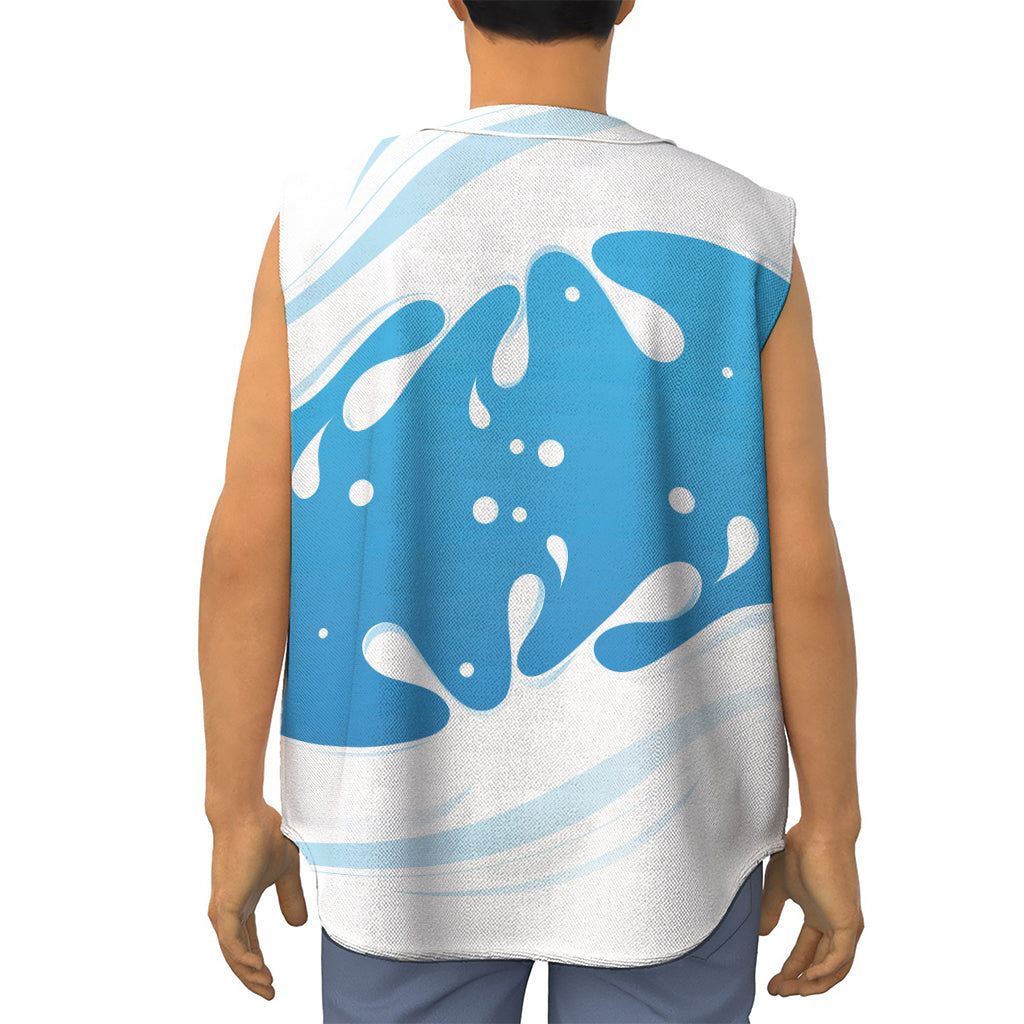 Milk Print Sleeveless Baseball Jersey