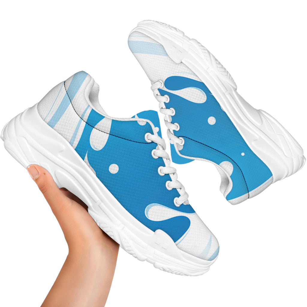 Milk Print White Chunky Shoes