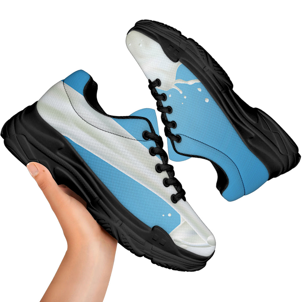 Milk Splash Print Black Chunky Shoes