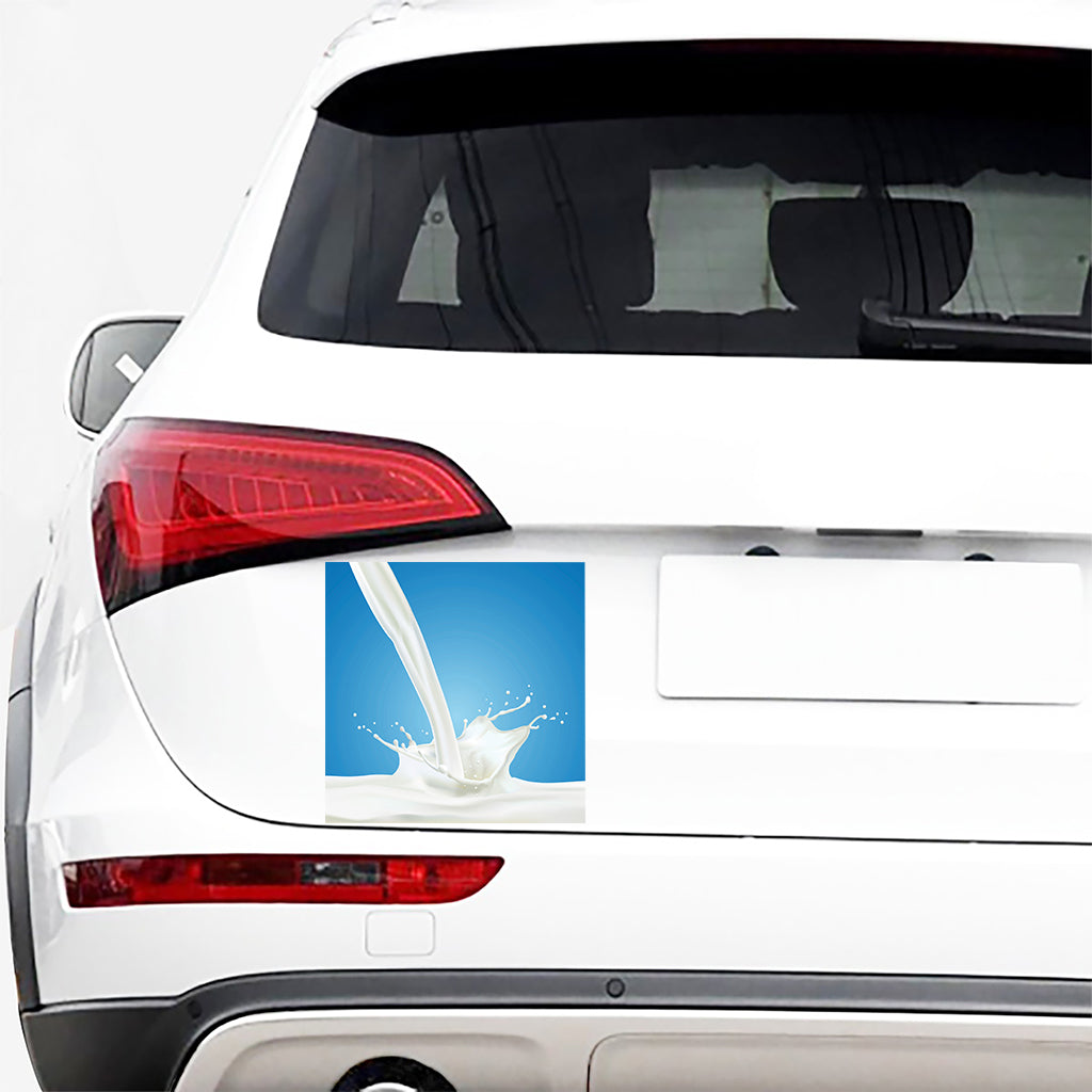Milk Splash Print Car Sticker