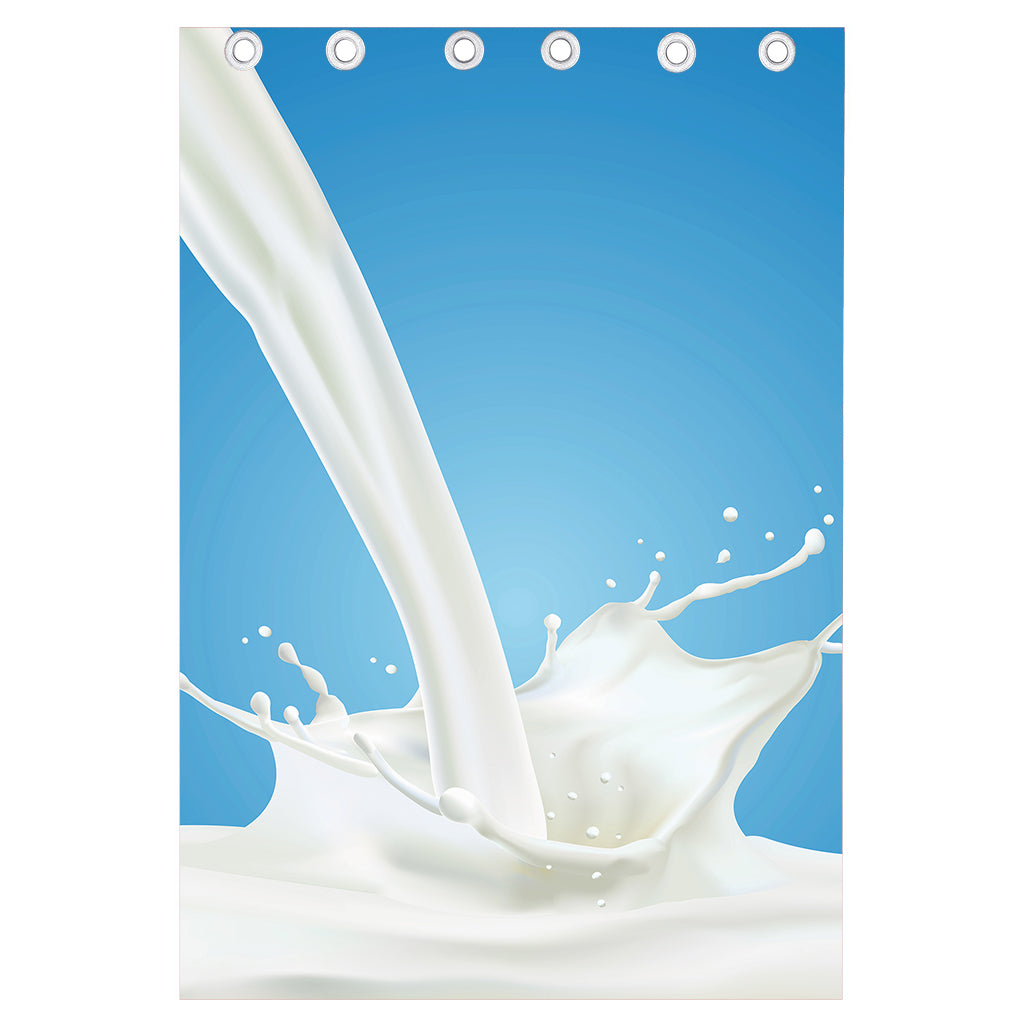 Milk Splash Print Curtain