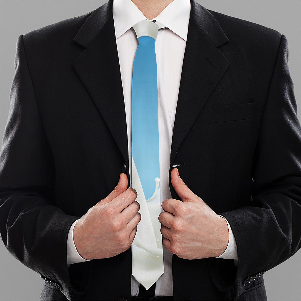 Milk Splash Print Necktie