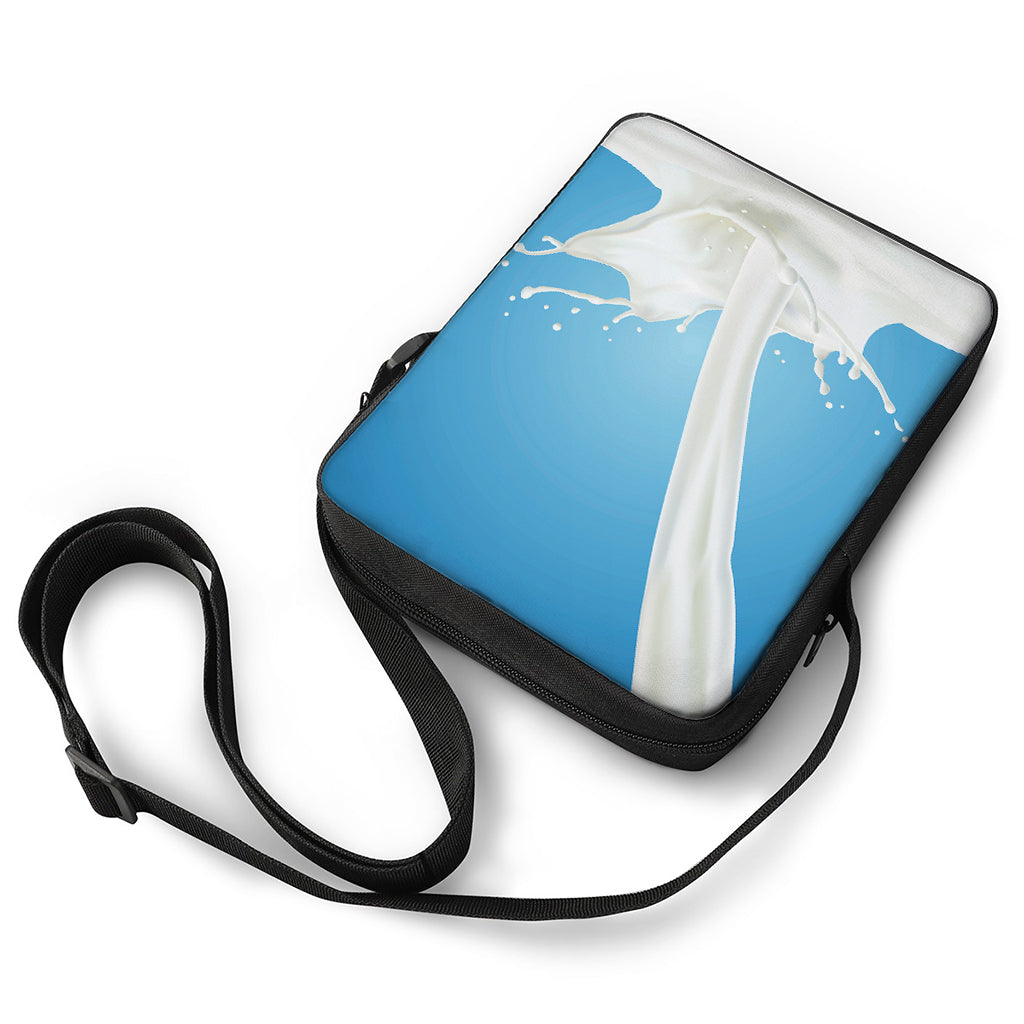 Milk Splash Print Rectangular Crossbody Bag