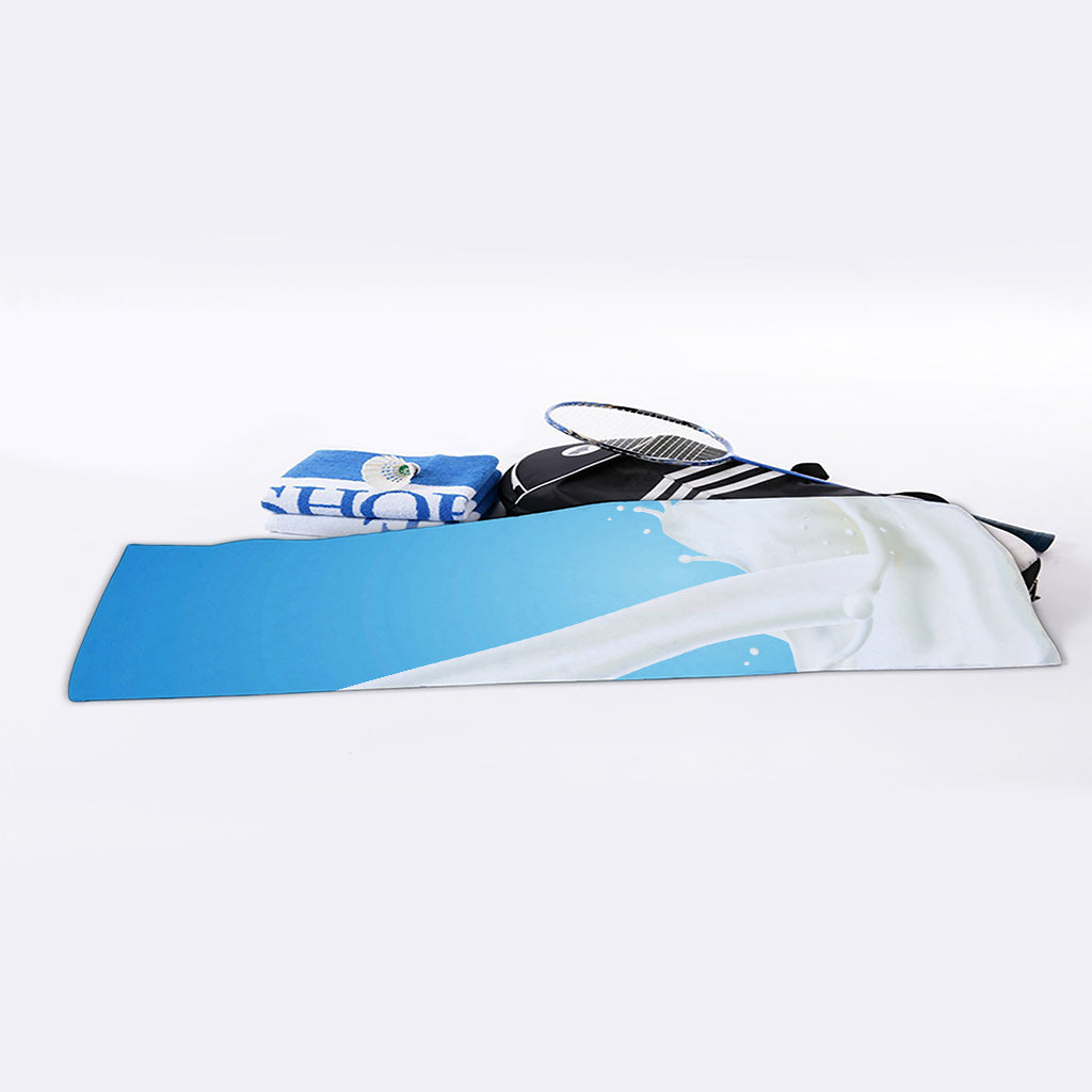 Milk Splash Print Sports Towel