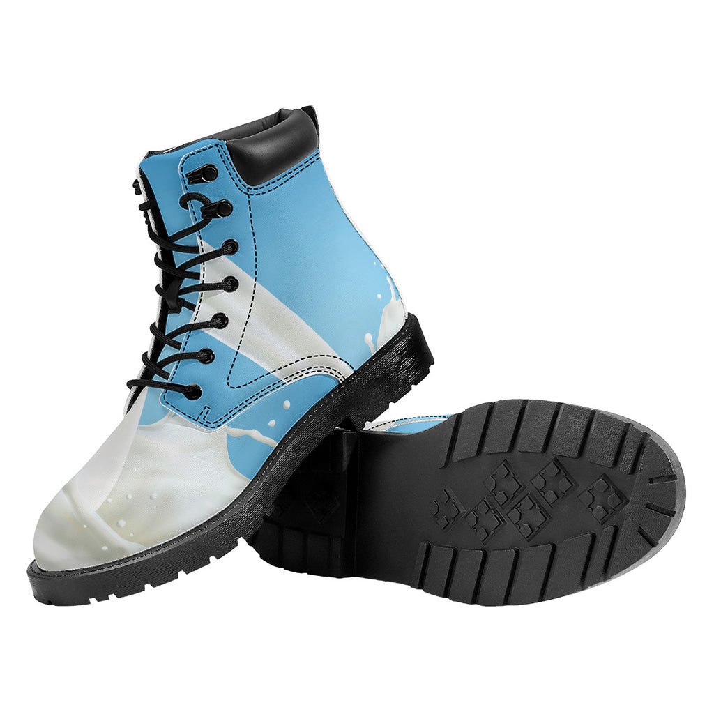 Milk Splash Print Work Boots