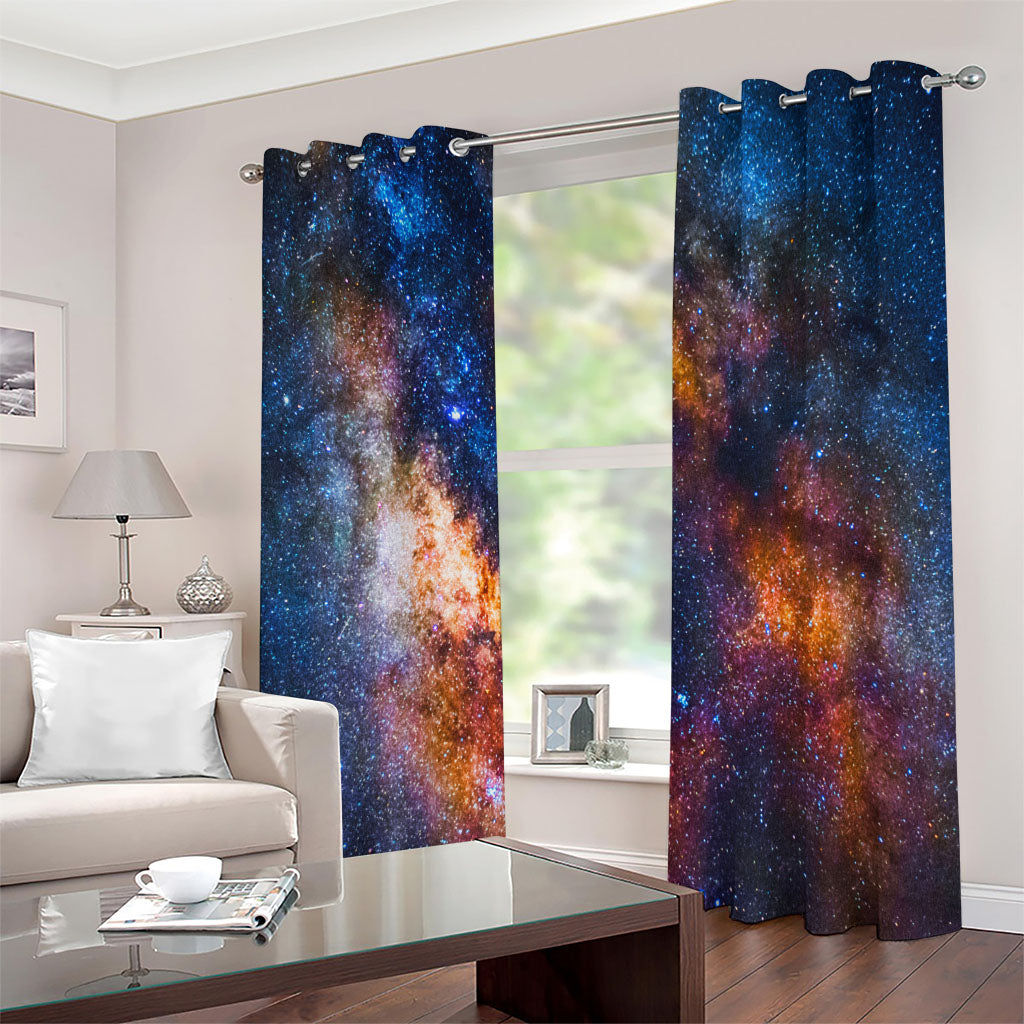 Milky Way Universe Galaxy Space Print Extra Wide Grommet Curtains