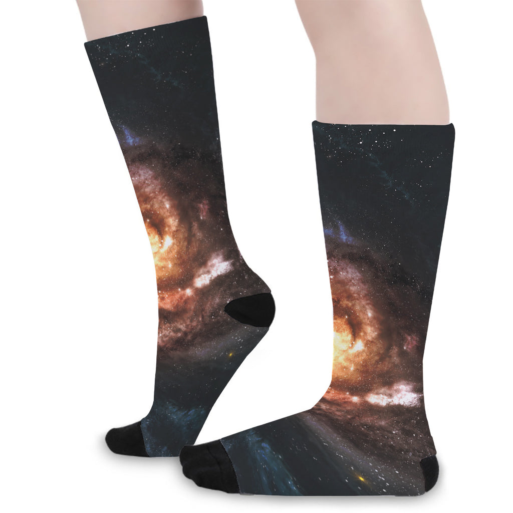 Milky Way Universe Print Long Socks