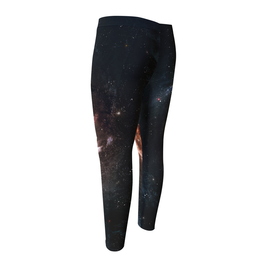 Milky Way Universe Print Men's Compression Pants