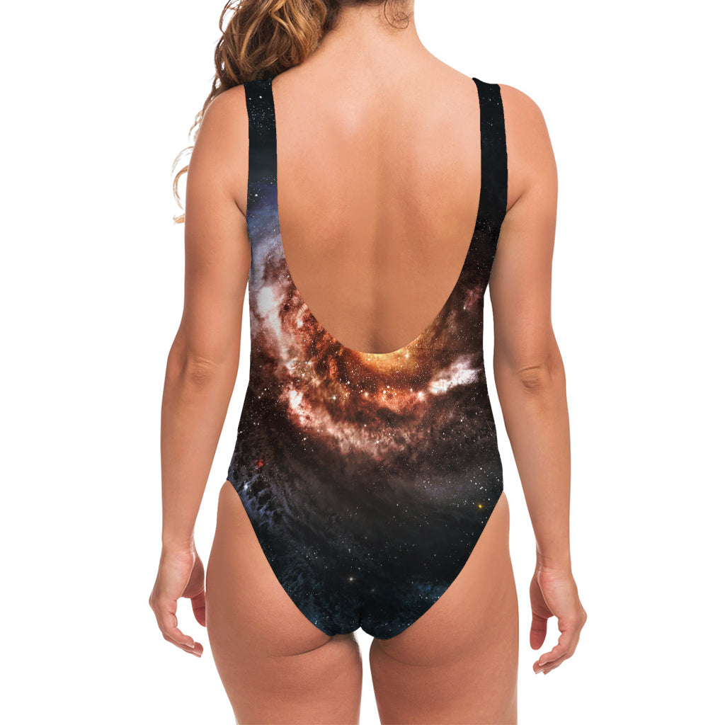 Milky Way Universe Print One Piece Swimsuit
