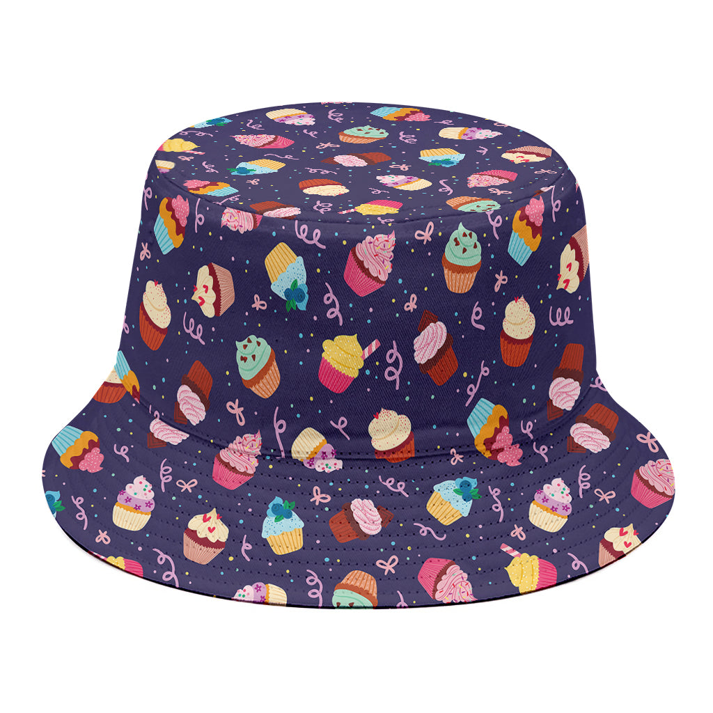 Mini Cupcake Pattern Print Bucket Hat