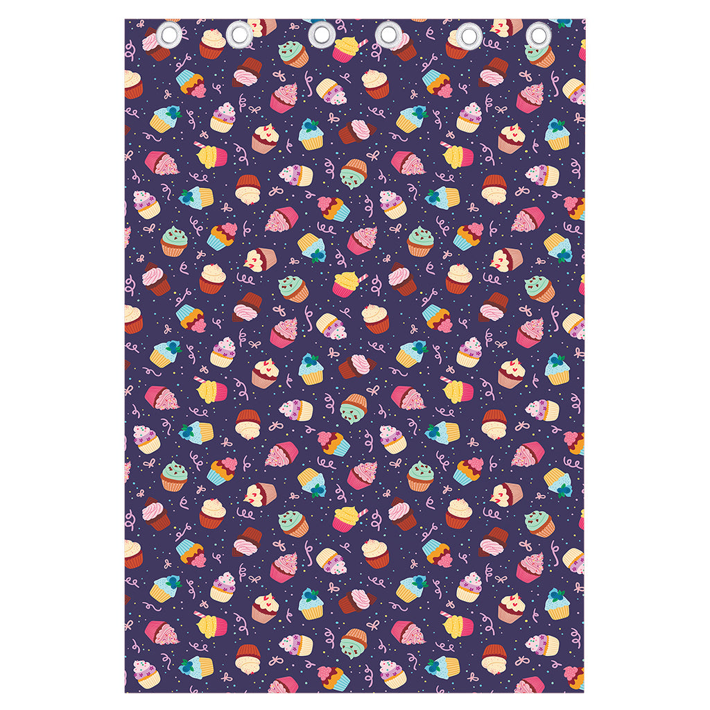 Mini Cupcake Pattern Print Curtain