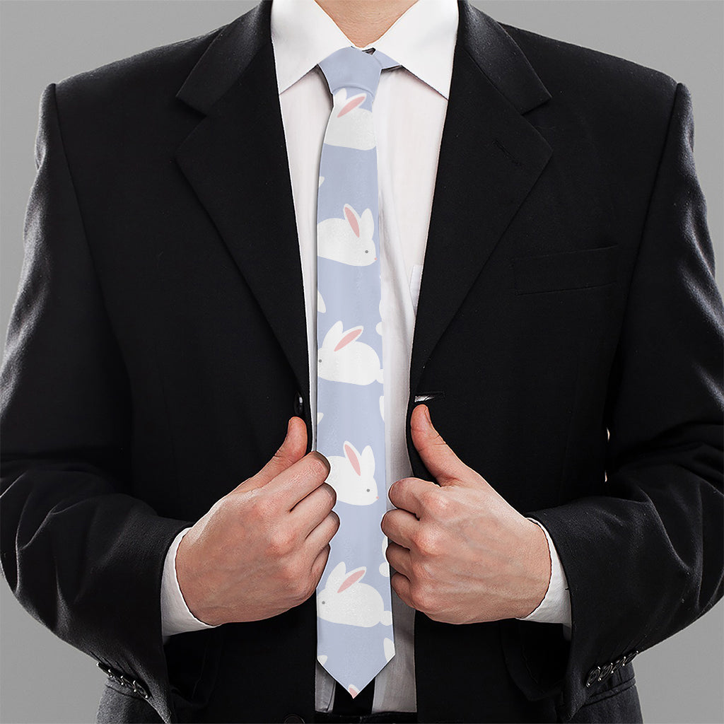 Mini Rabbit Pattern Print Necktie