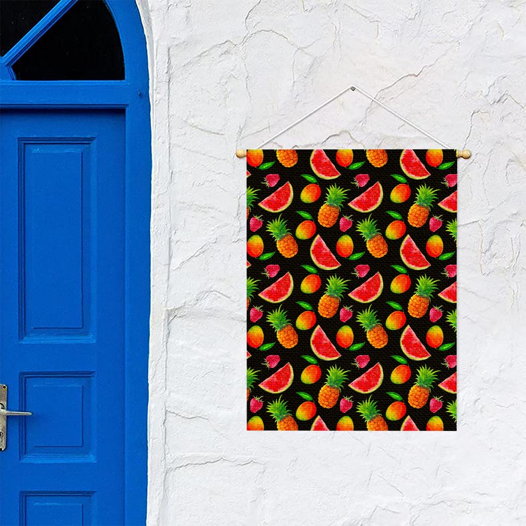 Mix Fruit Pineapple Pattern Print Garden Flag