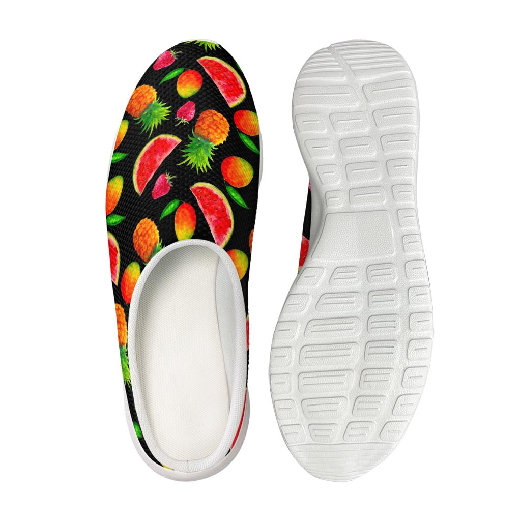 Mix Fruit Pineapple Pattern Print Mesh Casual Shoes