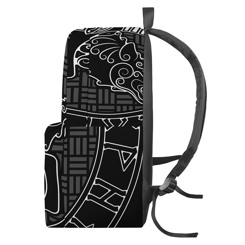Mjolnir And Scandinavian Runes Print Backpack