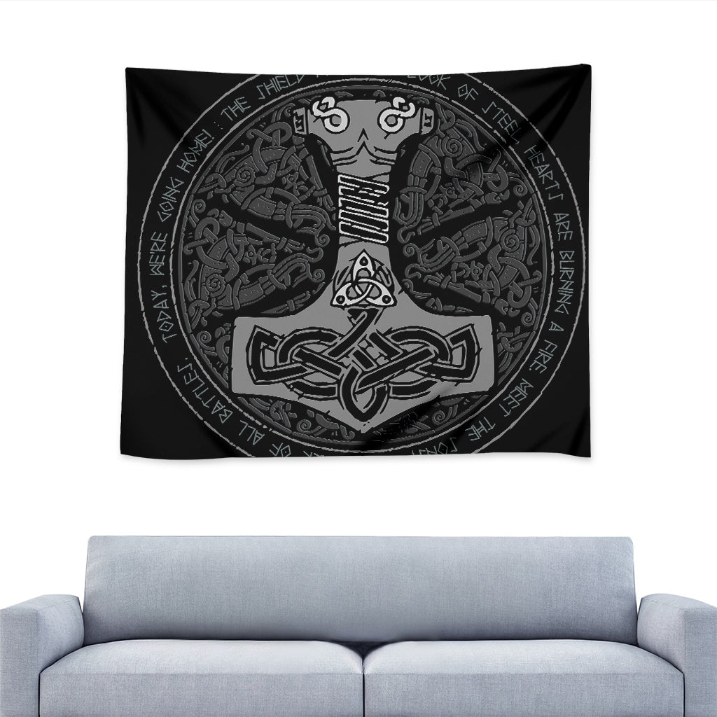 Mjolnir Hammer Of Thor Print Tapestry