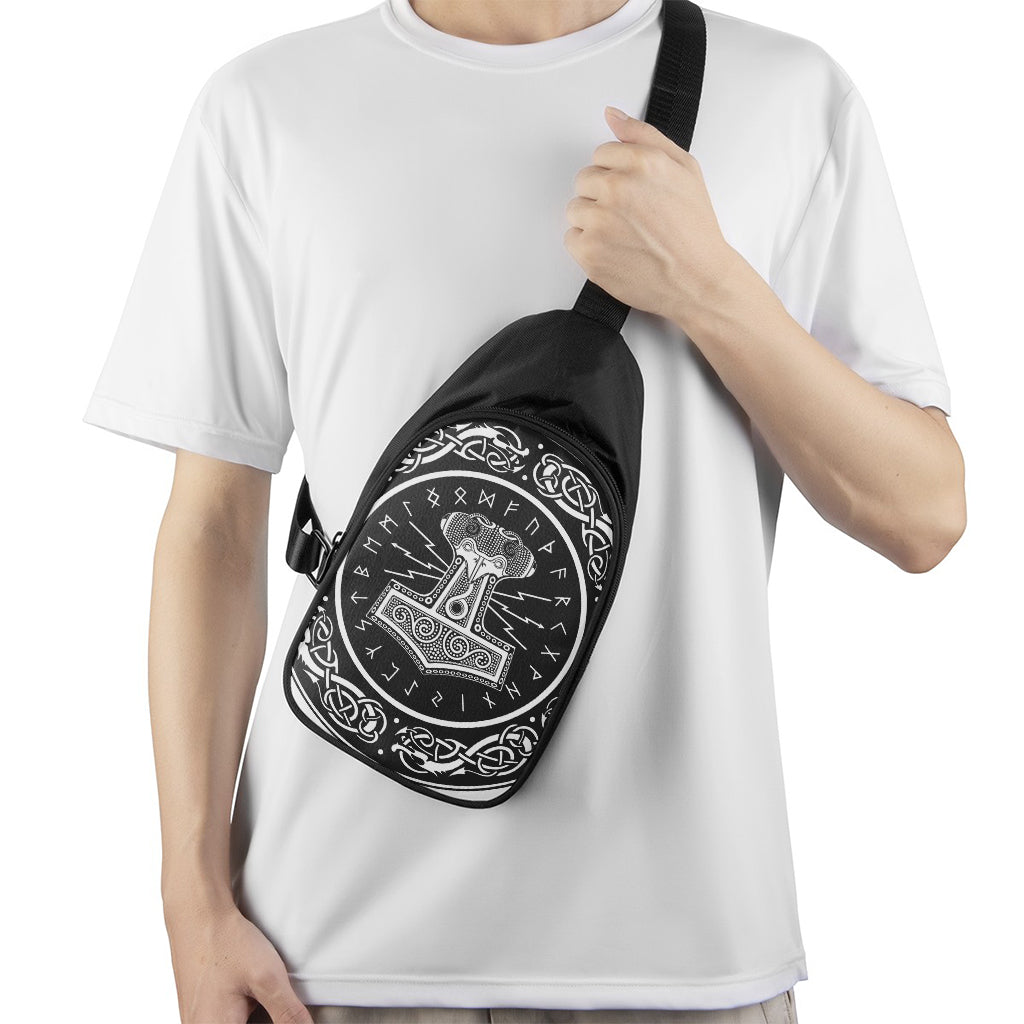 Mjolnir Norse Mythology Print Chest Bag
