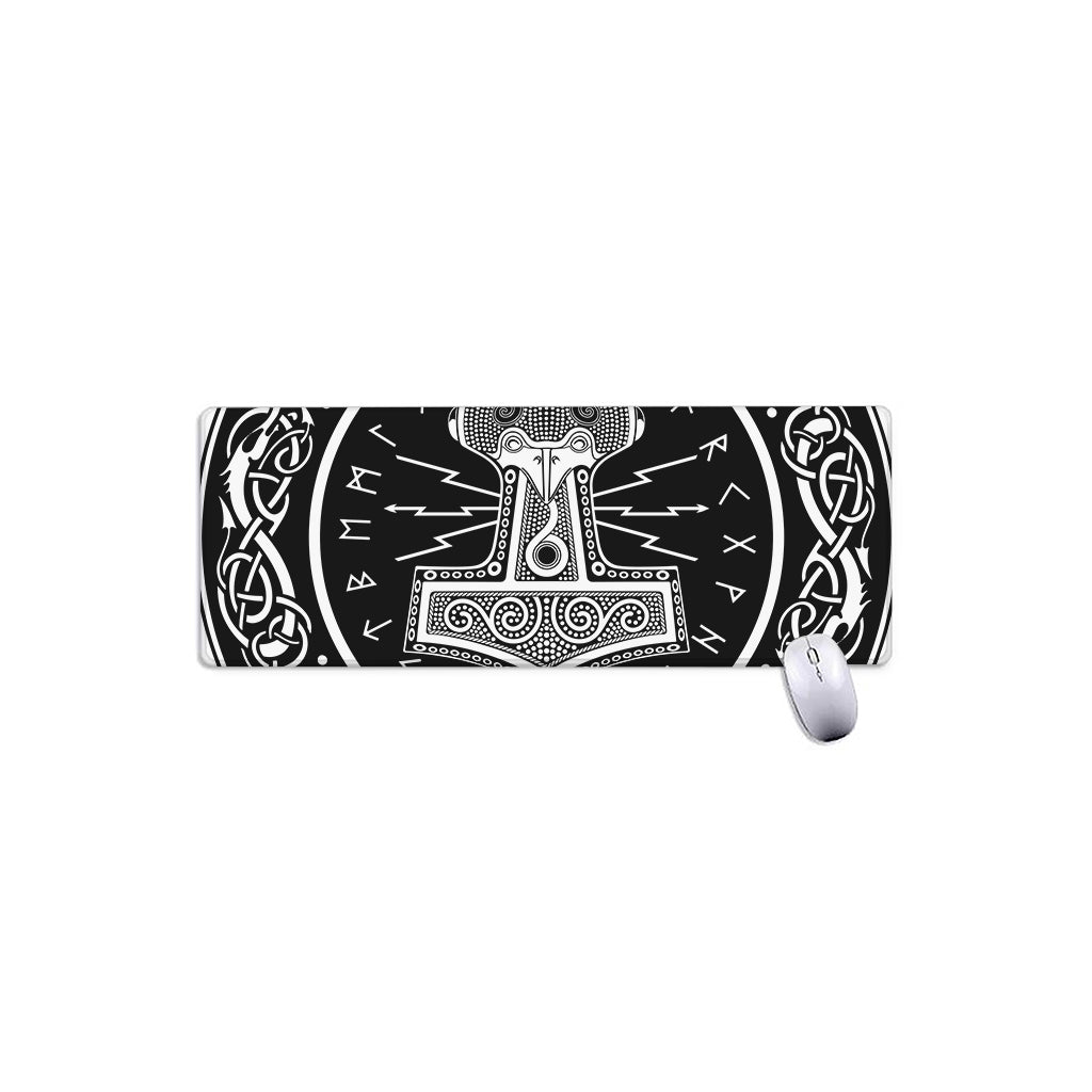 Mjolnir Norse Mythology Print Extended Mouse Pad
