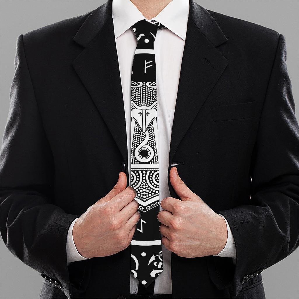 Mjolnir Norse Mythology Print Necktie