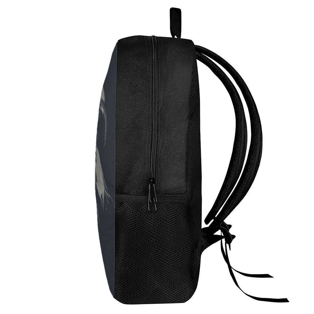 Monochrome Eagle Print 17 Inch Backpack