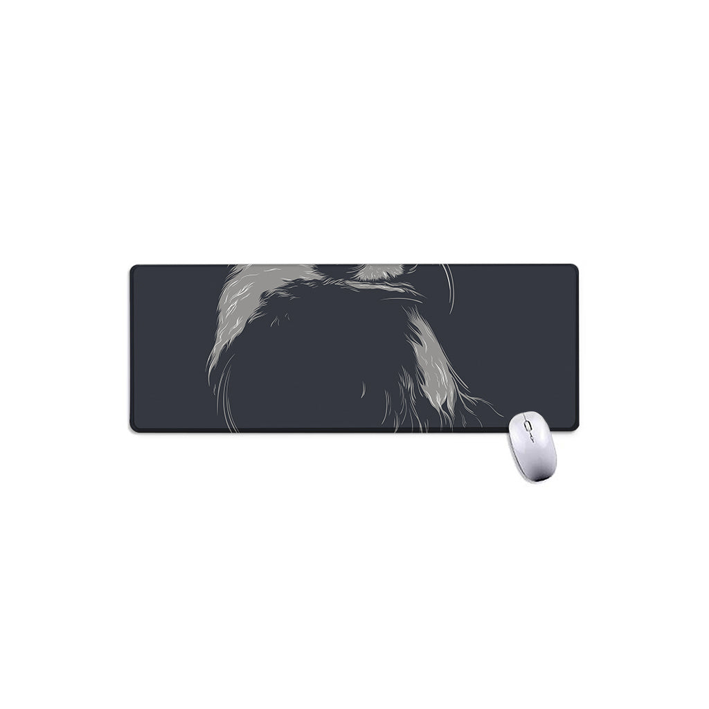 Monochrome Eagle Print Extended Mouse Pad