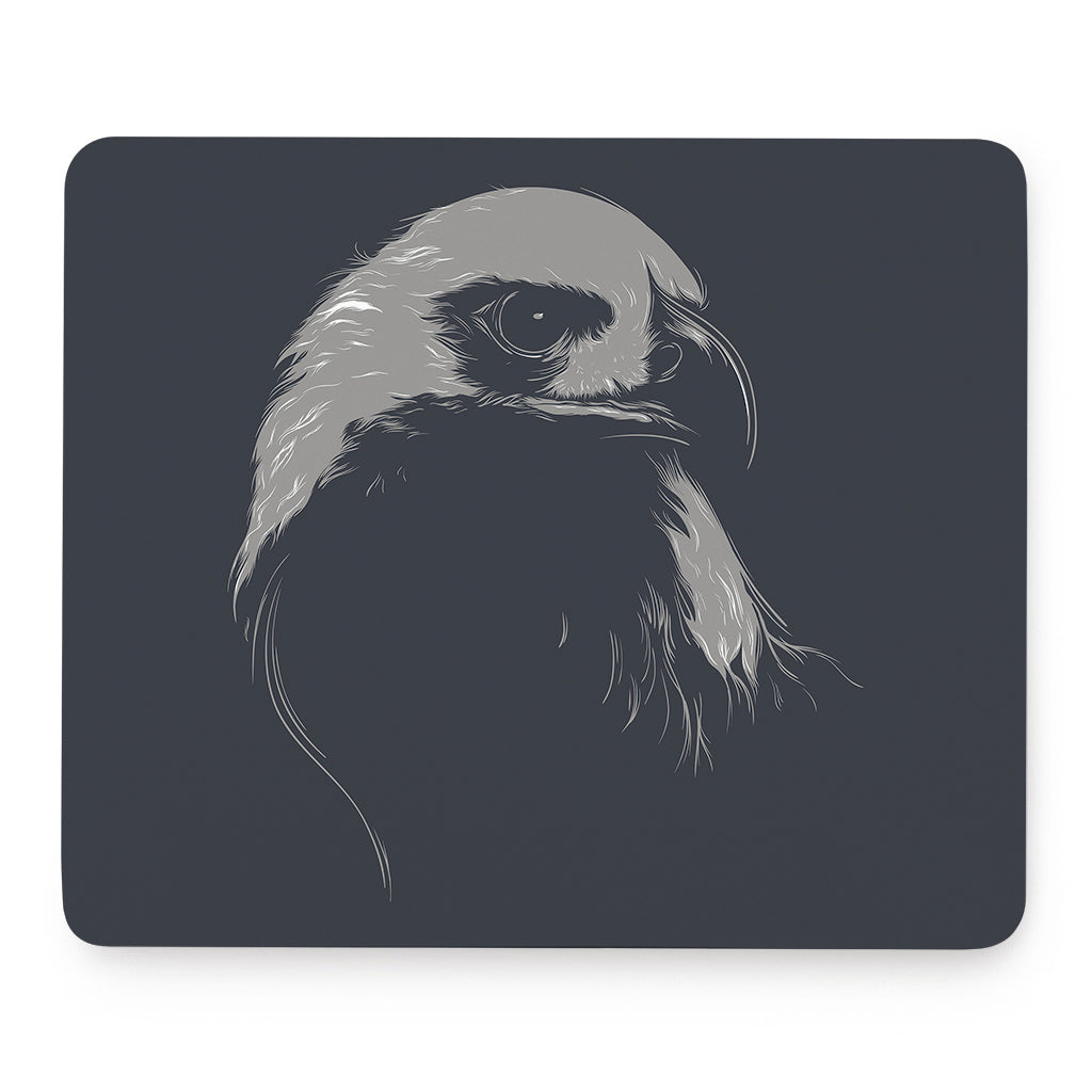 Monochrome Eagle Print Mouse Pad