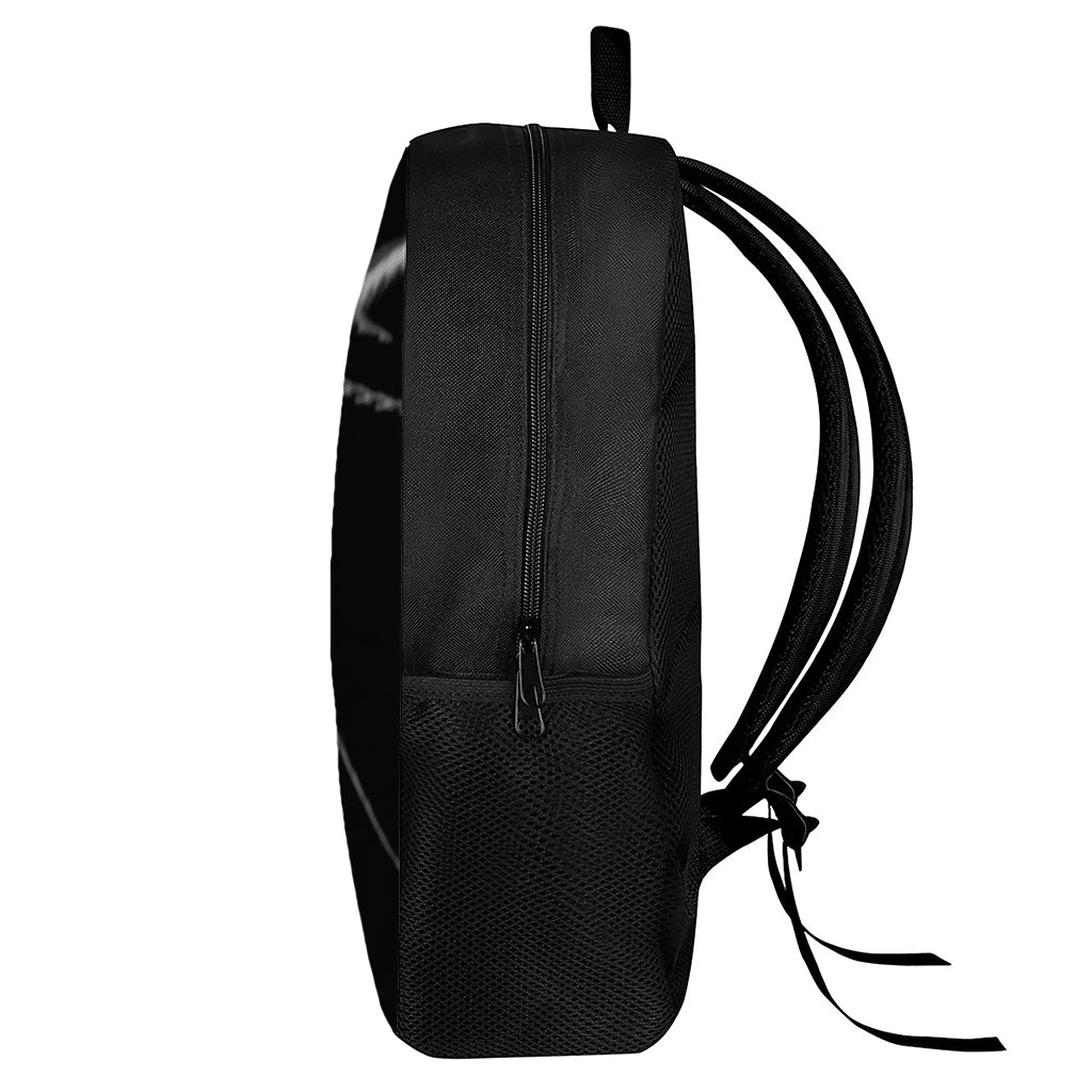 Monochrome Rhinoceros Ratsnake Print 17 Inch Backpack