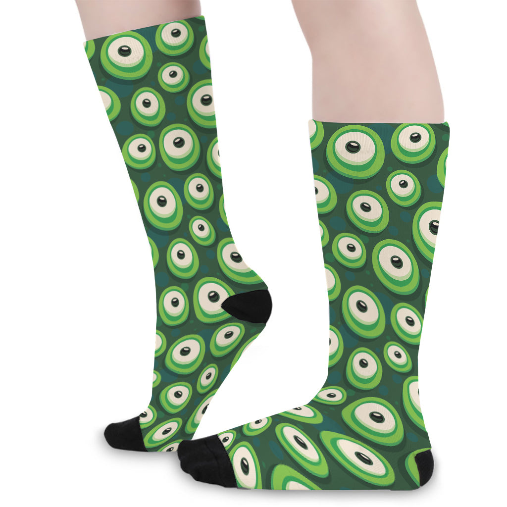 Monster Eyes Pattern Print Long Socks