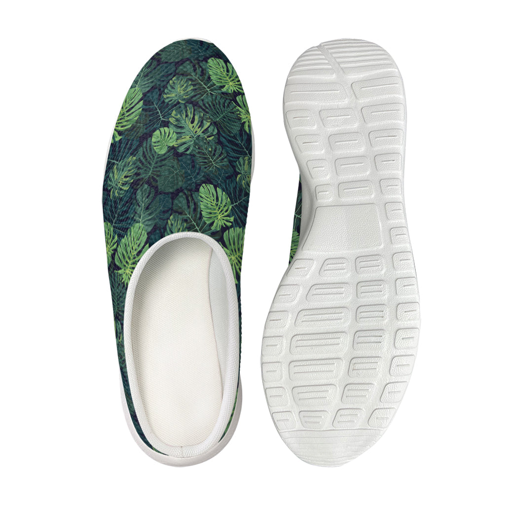 Monstera Palm Leaves Pattern Print Mesh Casual Shoes