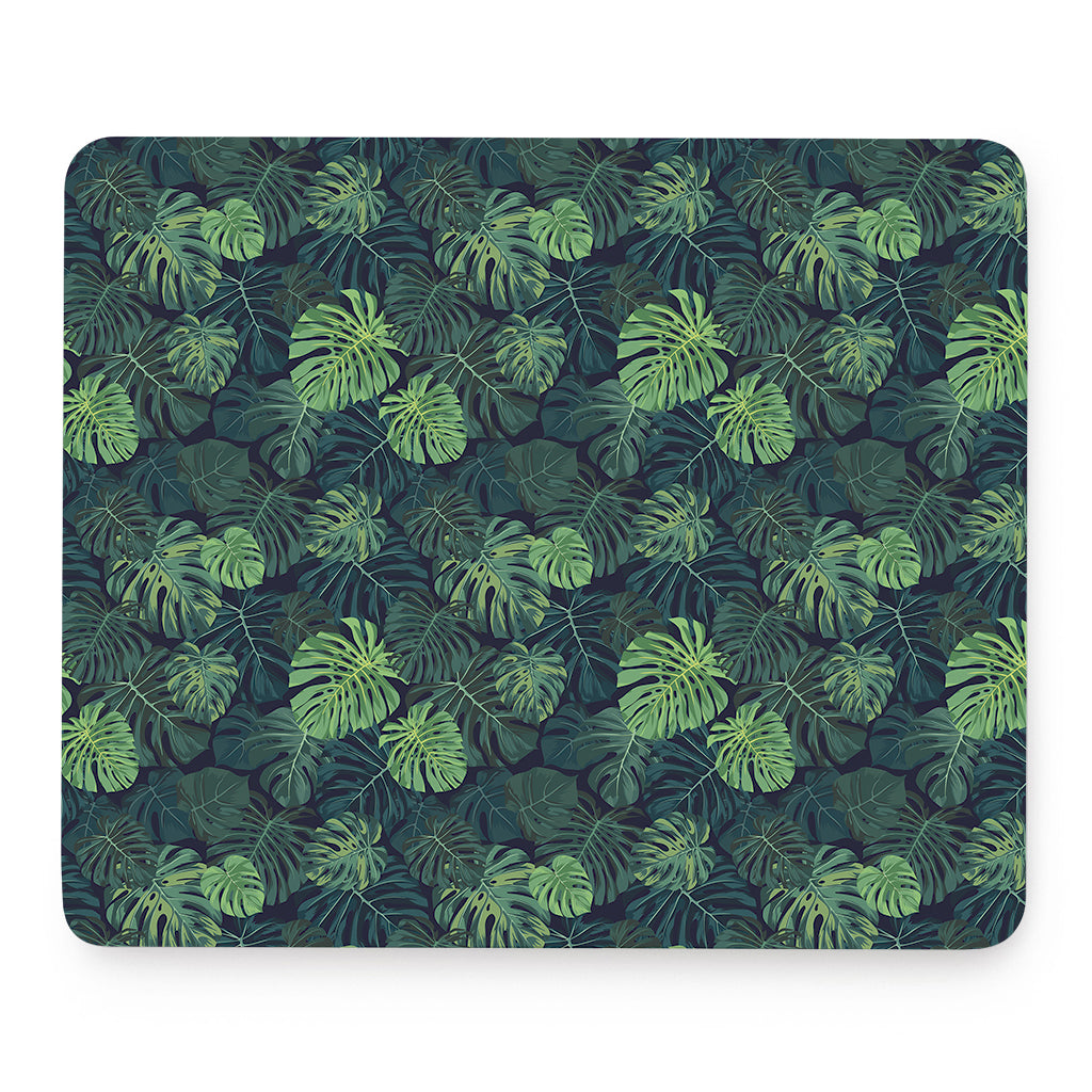 Monstera Palm Leaves Pattern Print Mouse Pad