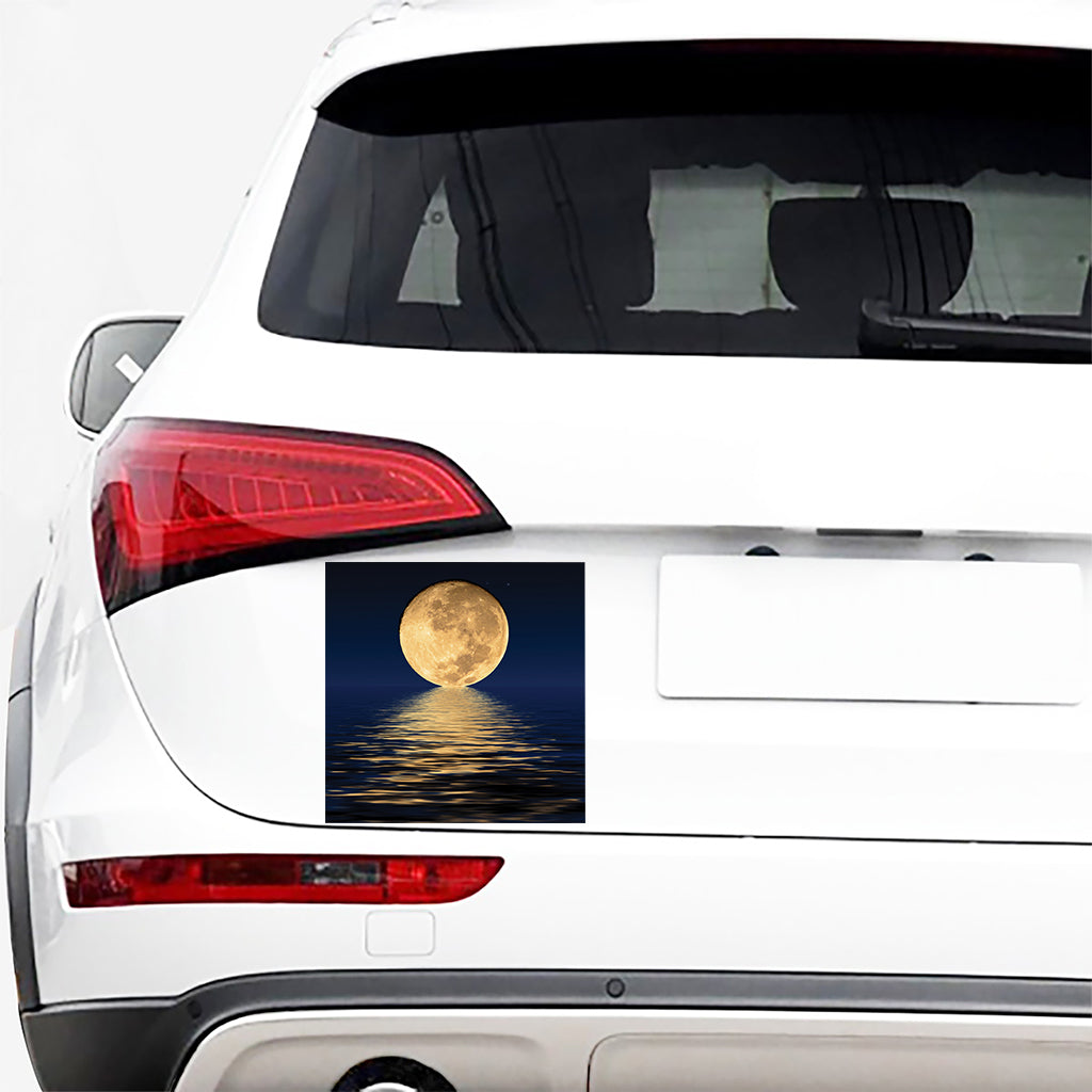 Moonlight On The Sea Print Car Sticker
