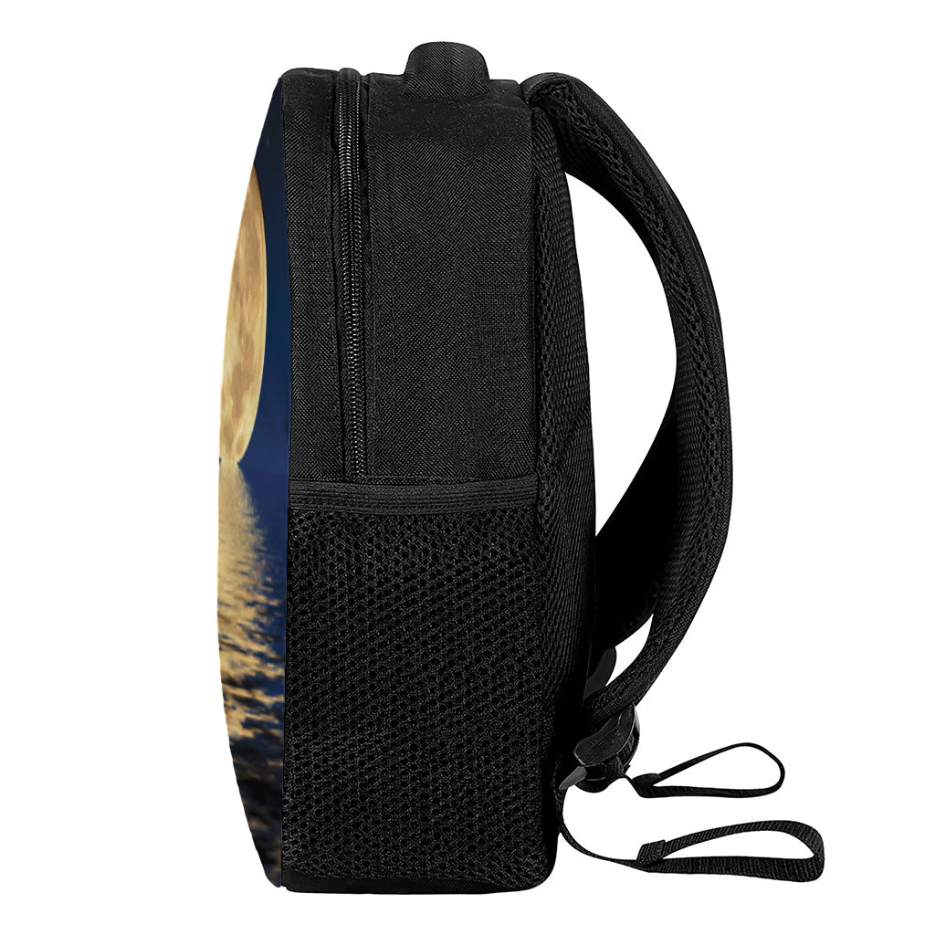 Moonlight On The Sea Print Casual Backpack