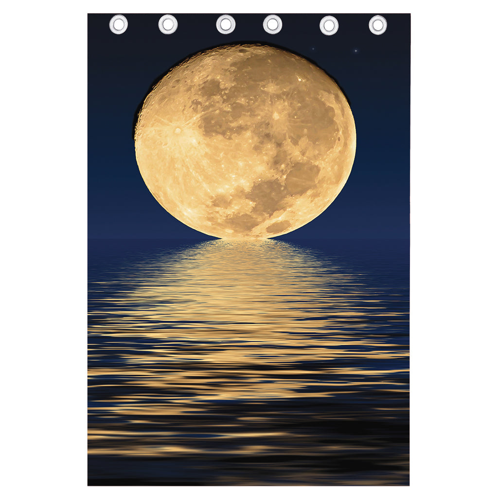 Moonlight On The Sea Print Curtain