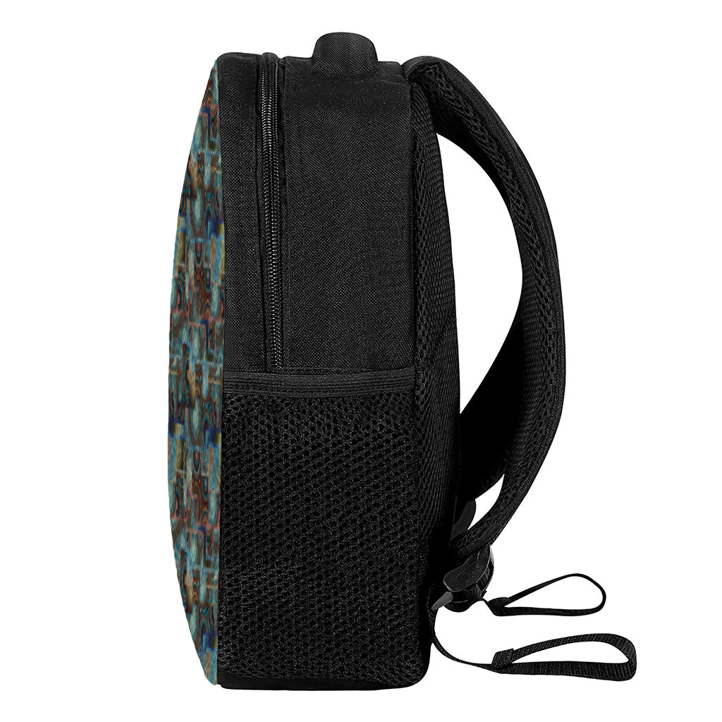 Mosaic Patchwork Pattern Print Casual Backpack